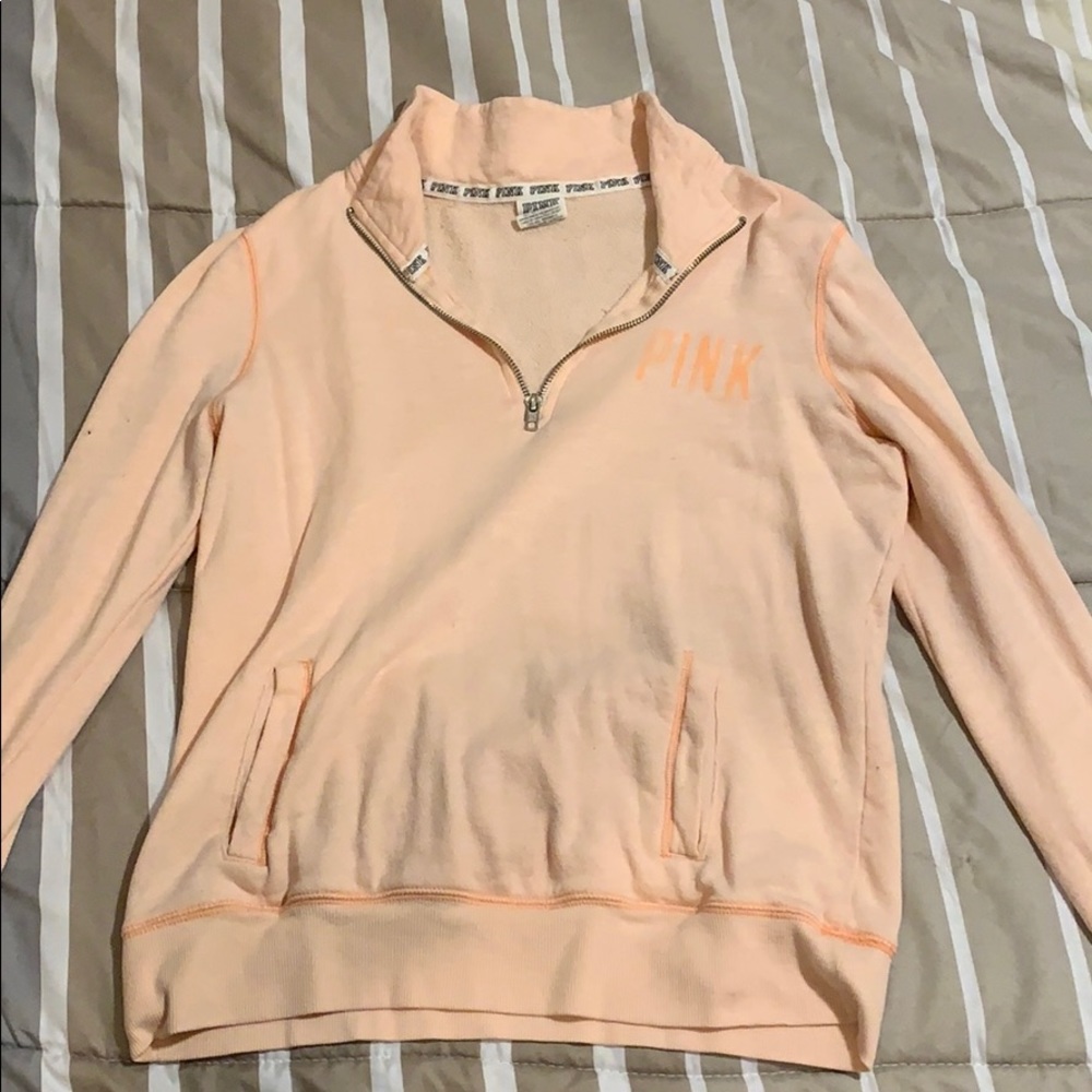 Quarter zip PINK sweatshirt
